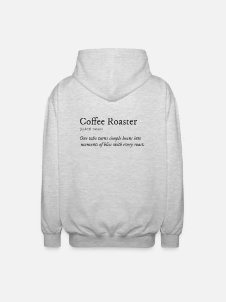 Coffee Roaster T-Shirt - Unisex Hooded Jacket - light heather grey