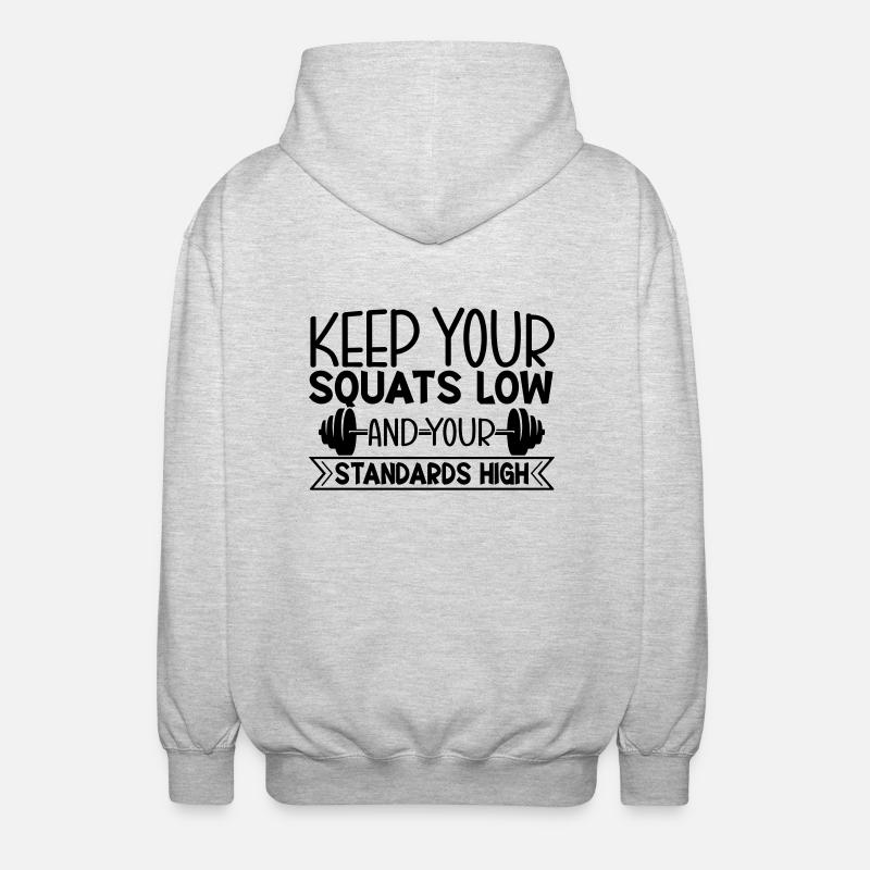 Squat Slow - Unisex Kapuzenjacke - Hellgrau meliert