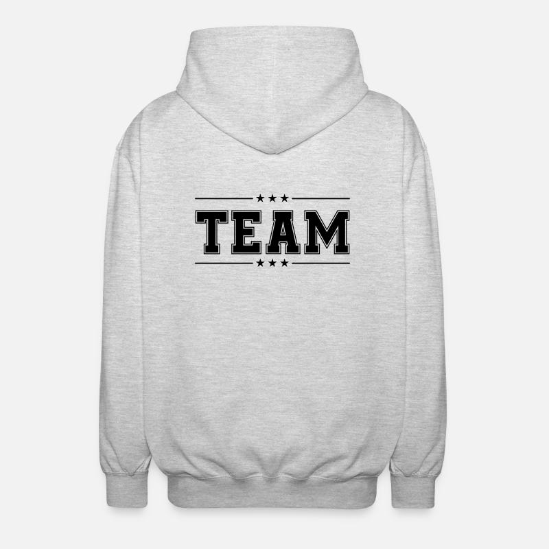 Team 01 - Unisex Hooded Jacket - light heather grey
