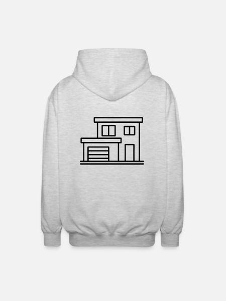 Maison Moderne Maison Construction - Veste à capuche unisexe - gris clair chiné