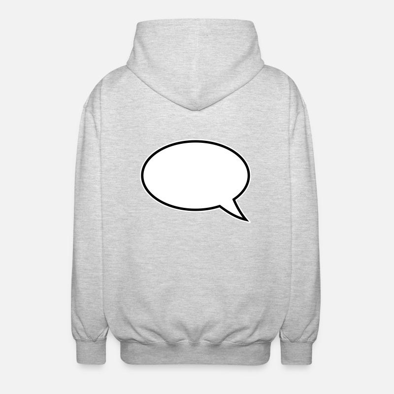 Sprechblase Design - Unisex Kapuzenjacke - Hellgrau meliert