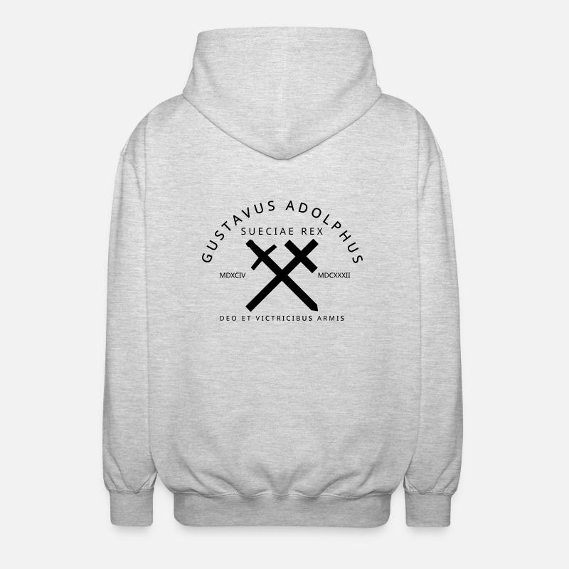 Gustave-Adolphe - Veste à capuche unisexe - gris clair chiné