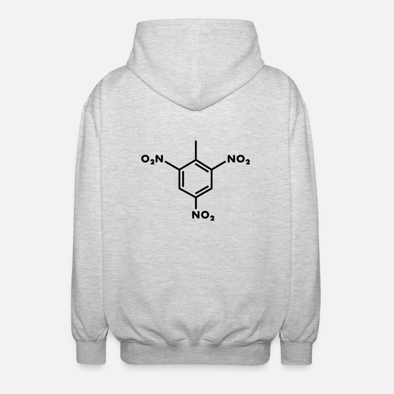 TNT molekül - Unisex Kapuzenjacke - Hellgrau meliert