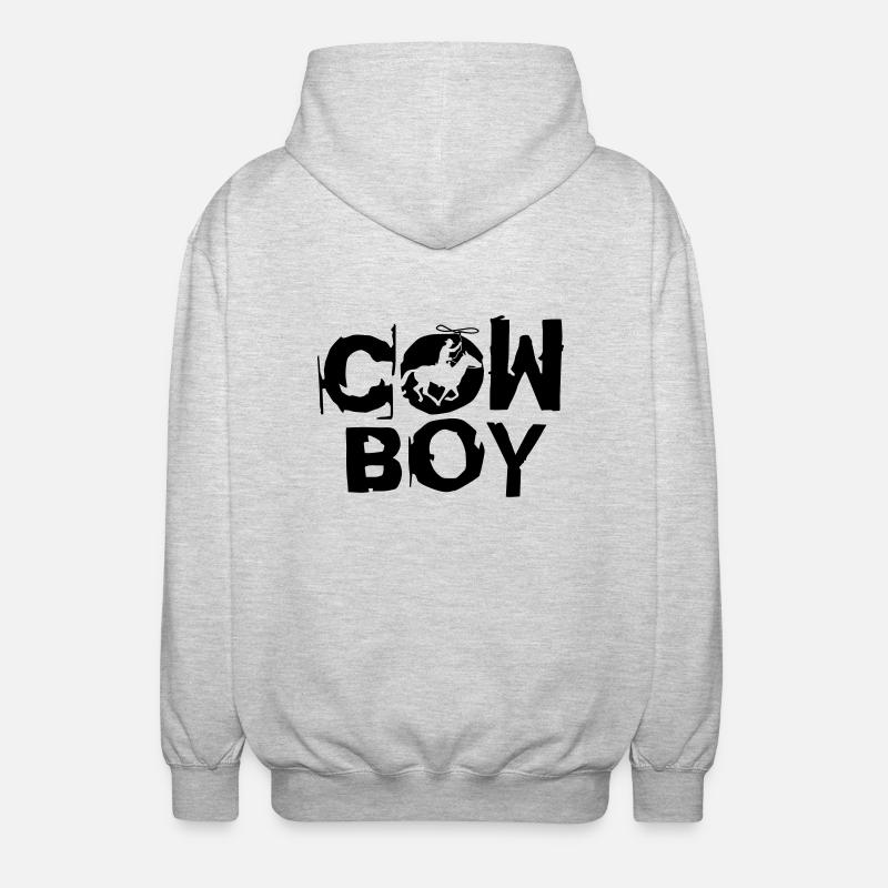 cowboy_c_1c - Unisex Kapuzenjacke - Hellgrau meliert