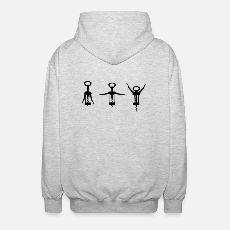 Ich bin Bodybuilder (Ohne Text) - Unisex Kapuzenjacke - Hellgrau meliert