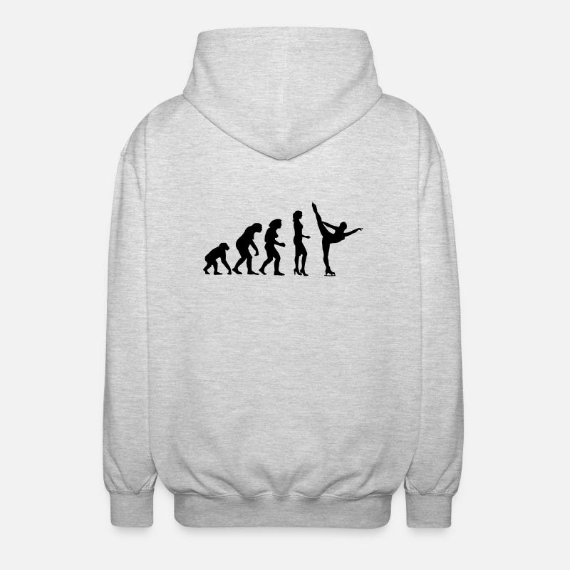 evolution_eiskunst_c_1c - Veste à capuche unisexe - gris clair chiné