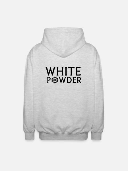 white powder - Unisex Kapuzenjacke - Hellgrau meliert