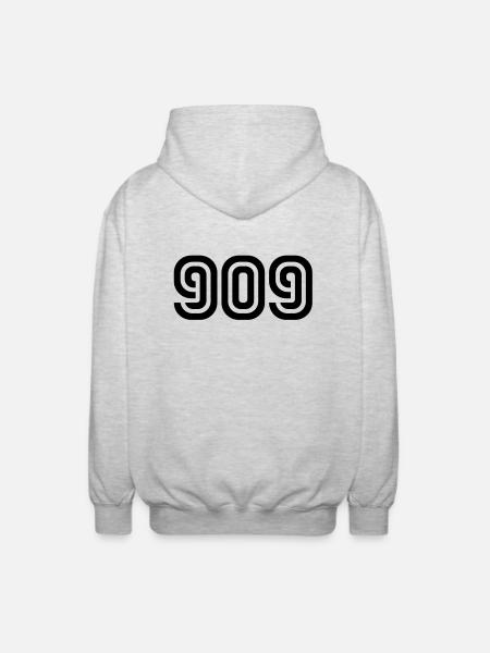 Number 909__V001 - Unisex Hooded Jacket - light heather grey