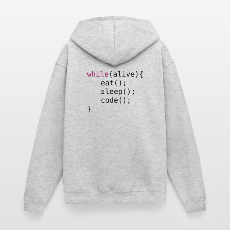 Funny code source code Unisex Hooded Jacket