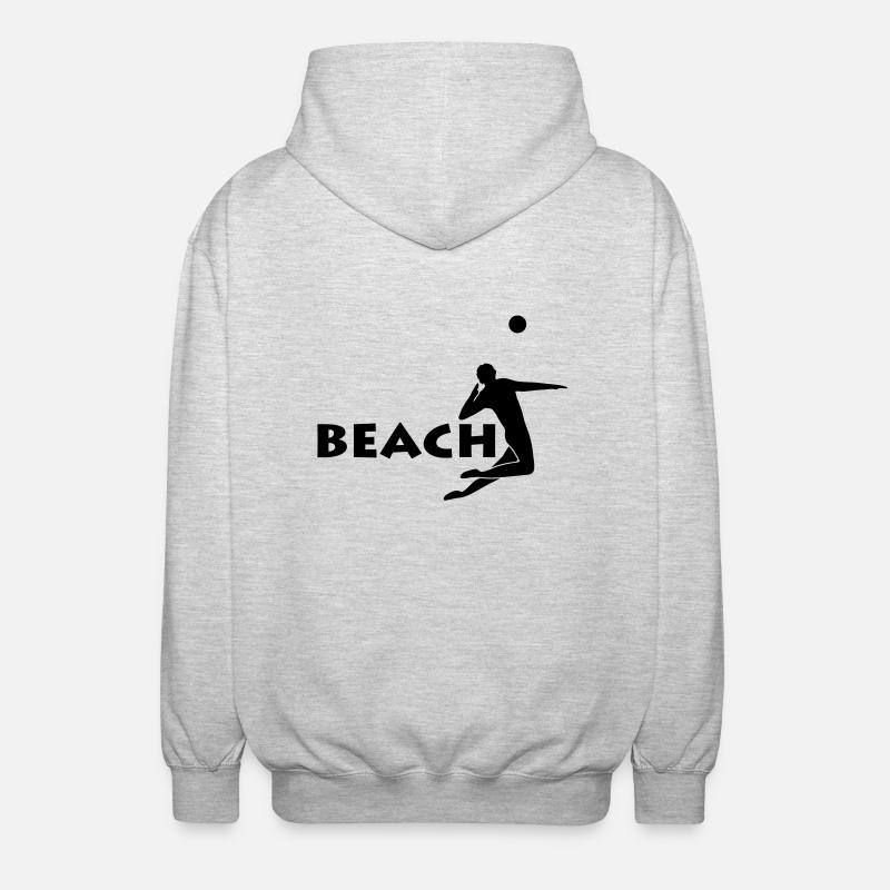beach-volley au beach-volley - Veste à capuche unisexe - gris clair chiné