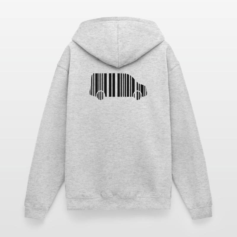 camper van strichcode Unisex Kapuzenjacke