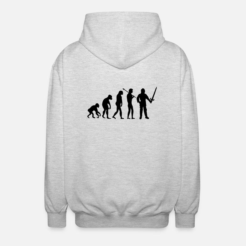 ritter_evolution - Unisex Hooded Jacket - light heather grey