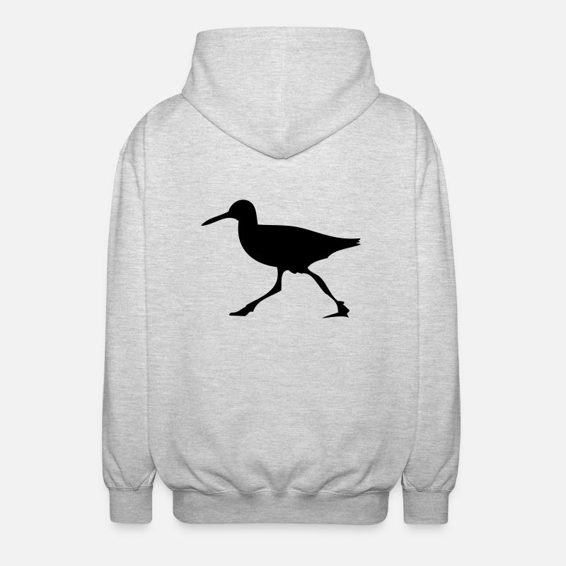 Exécution d'oiseau - Veste à capuche unisexe - gris clair chiné