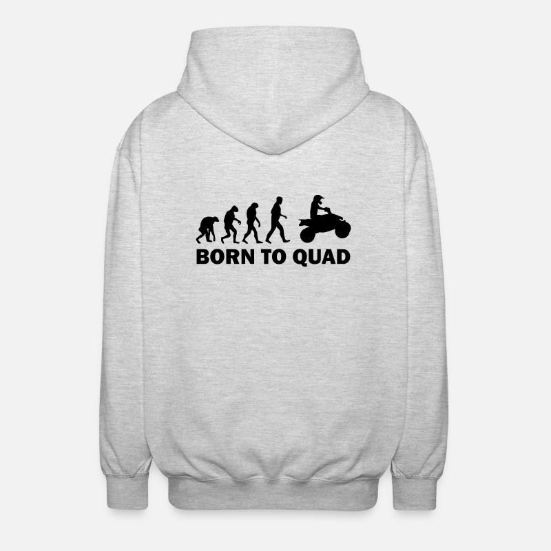 born to quad - Veste à capuche unisexe - gris clair chiné