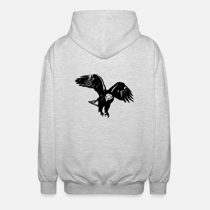 eagle - Veste à capuche unisexe - gris clair chiné