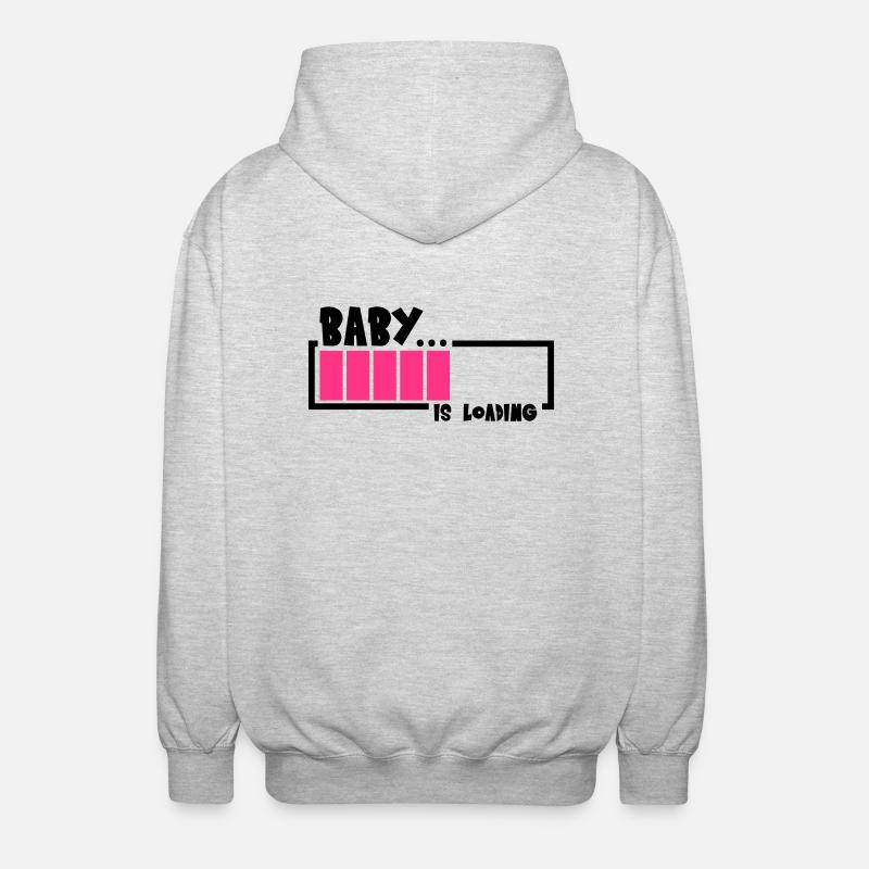 Baby Is Loading Design - Veste à capuche unisexe - gris clair chiné
