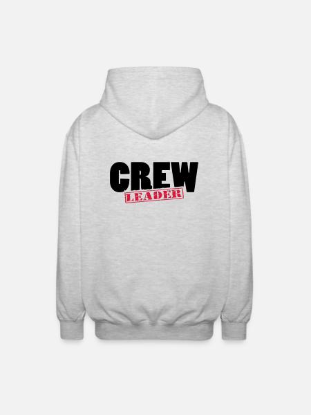 crew_leader - Unisex Kapuzenjacke - Hellgrau meliert