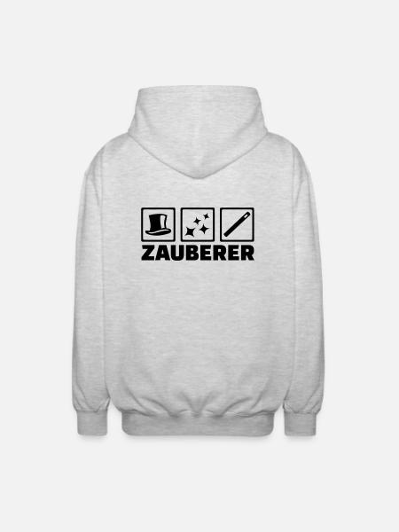 Zauberer - Unisex Kapuzenjacke - Hellgrau meliert
