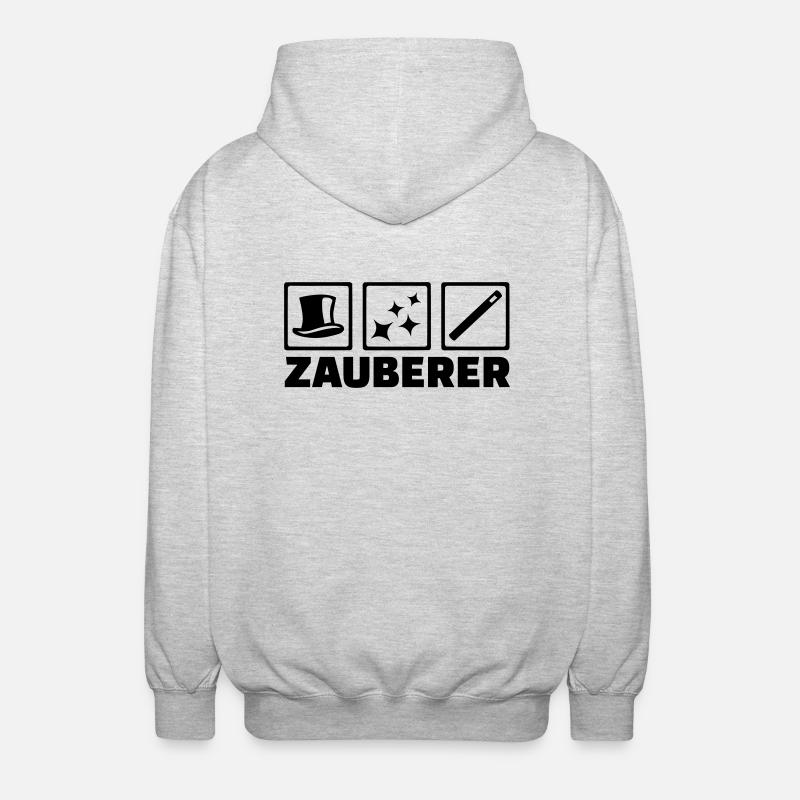 Zauberer - Unisex Kapuzenjacke - Hellgrau meliert