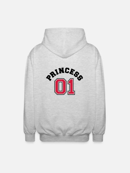 Princess 01 - Veste à capuche unisexe - gris clair chiné