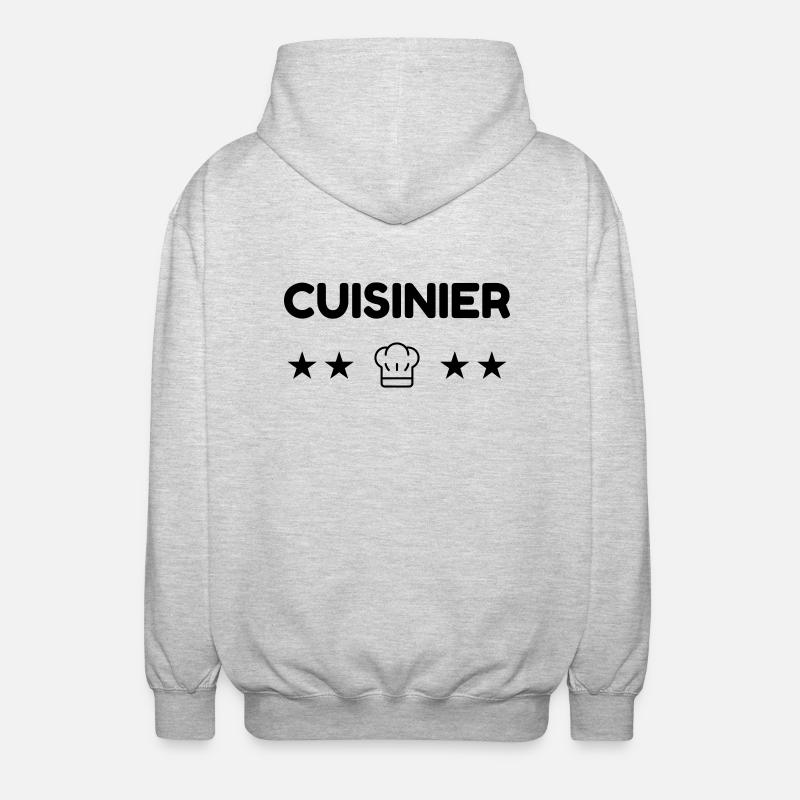 Koch / Kochen / Cooking / Chef - Unisex Kapuzenjacke - Hellgrau meliert
