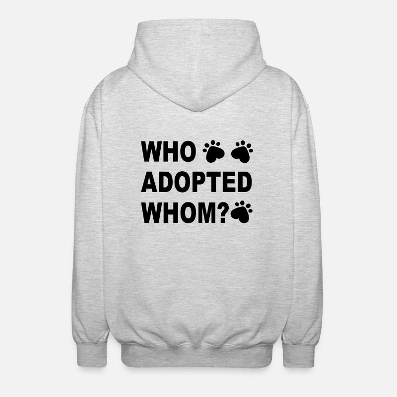 Hund - Unisex Kapuzenjacke - Hellgrau meliert