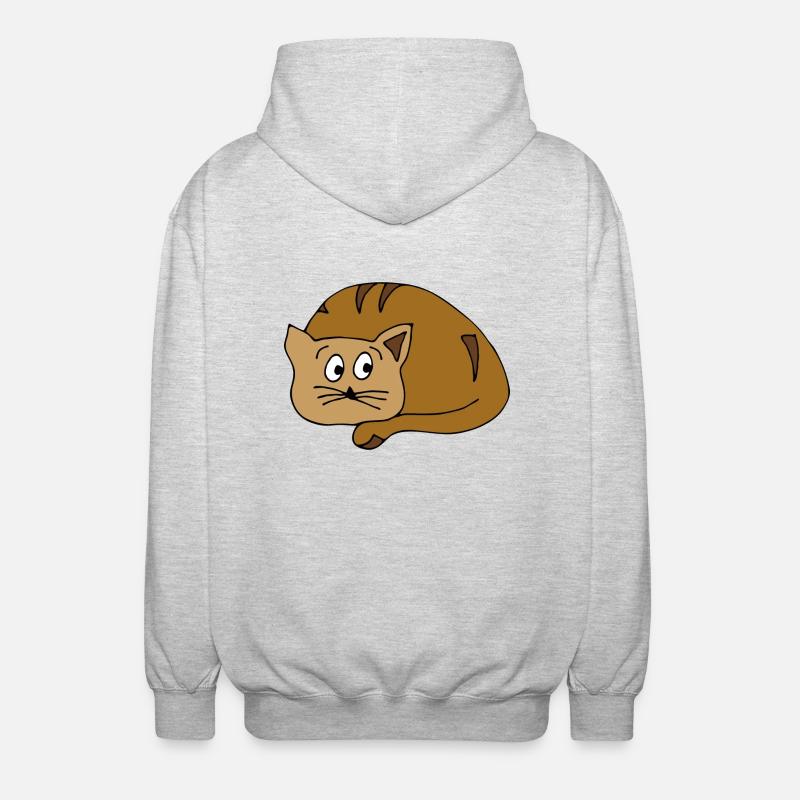 Cat - Unisex Hooded Jacket - light heather grey