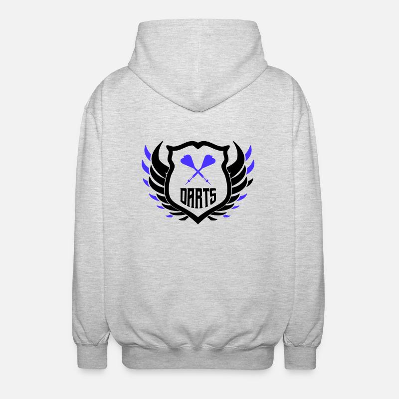 Écusson des fléchettes - Veste à capuche unisexe - gris clair chiné