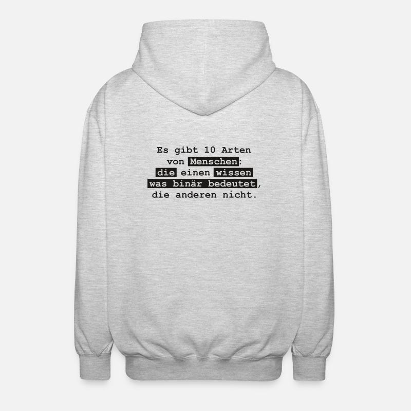 Binary - Unisex Hooded Jacket - light heather grey