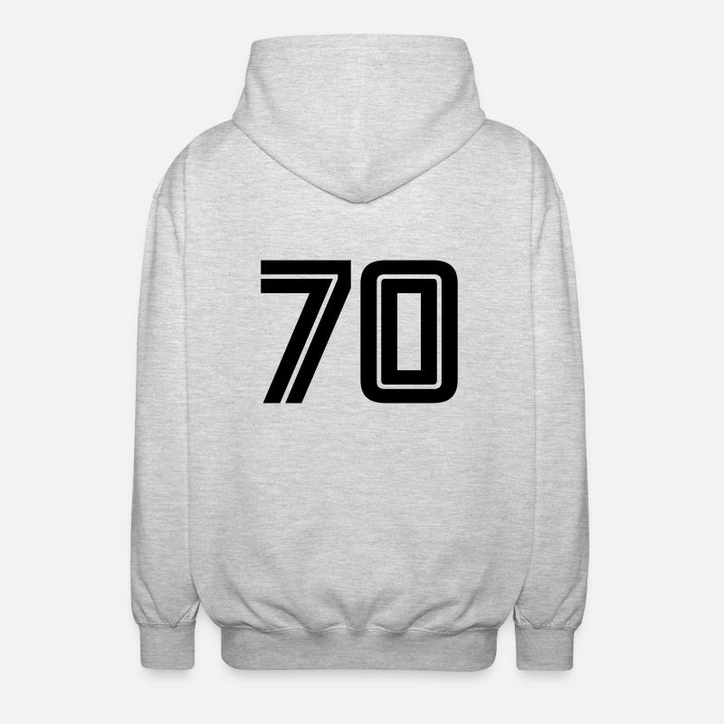 70 - Unisex Kapuzenjacke - Hellgrau meliert