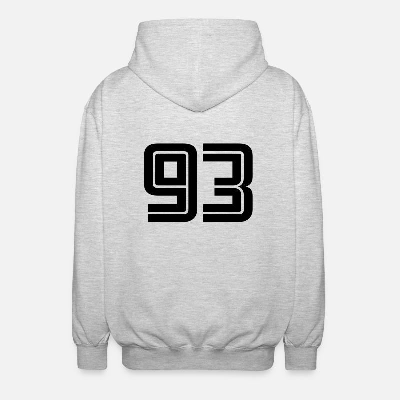 93 - Unisex Kapuzenjacke - Hellgrau meliert