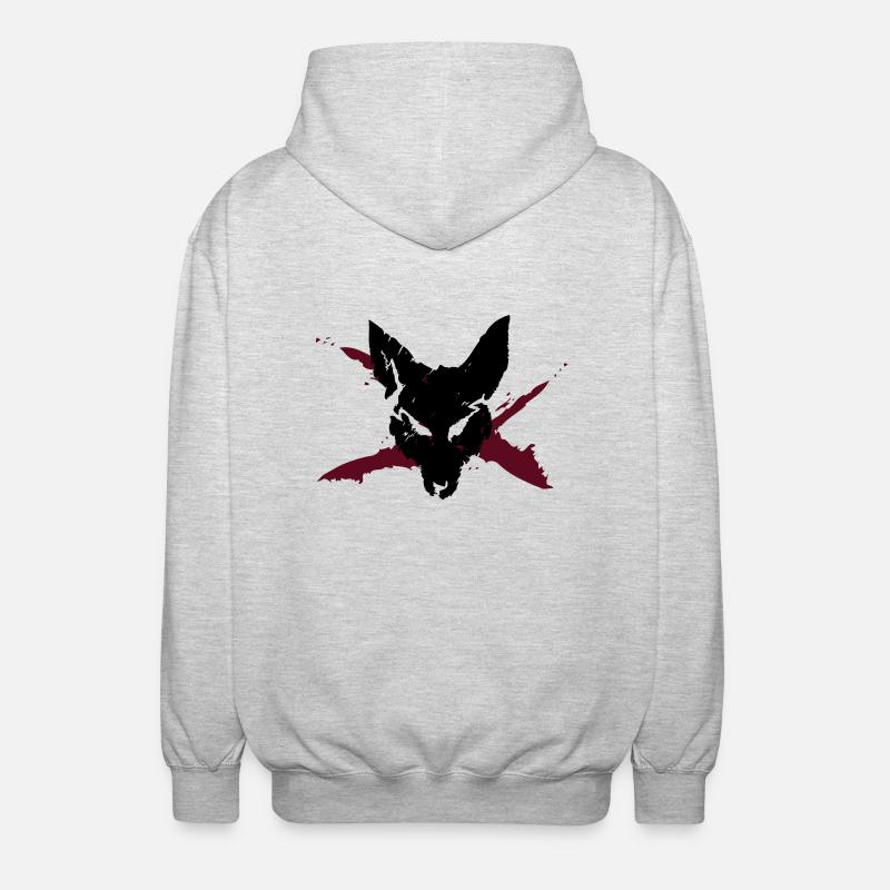 Wolf - Unisex Kapuzenjacke - Hellgrau meliert