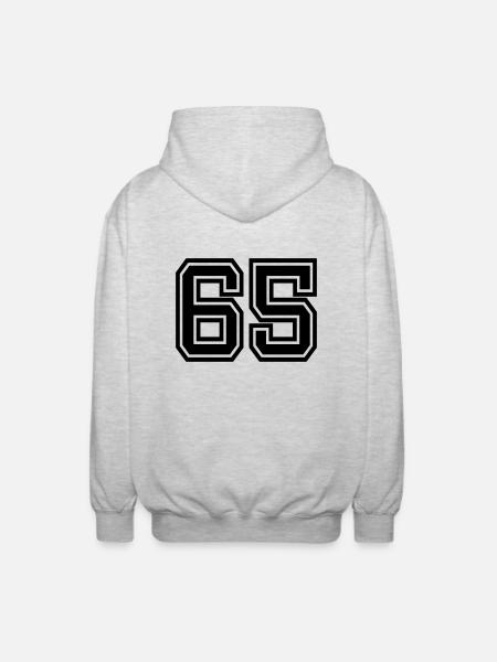 65 - Unisex Kapuzenjacke - Hellgrau meliert