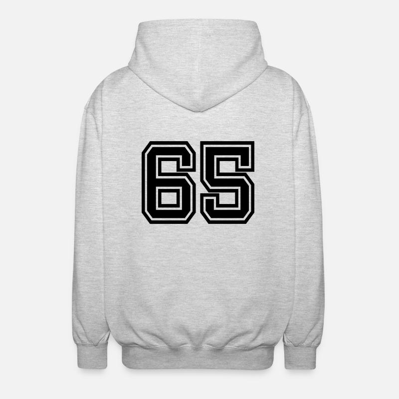 65 - Unisex Kapuzenjacke - Hellgrau meliert