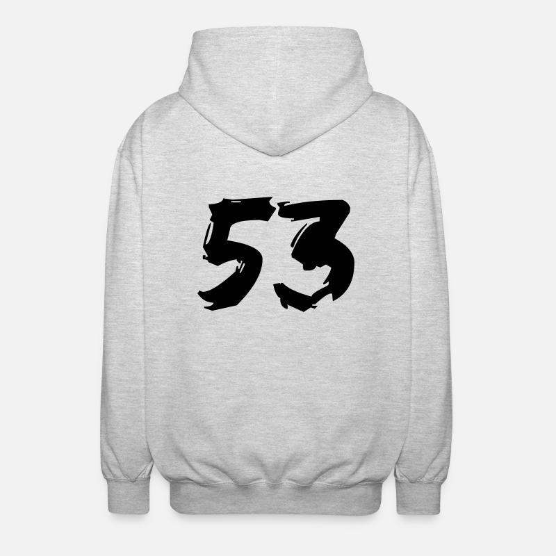 Brushed 53 - Unisex Kapuzenjacke - Hellgrau meliert