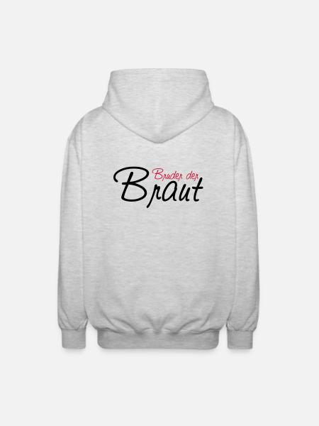 bruder_der_braut - Unisex Hooded Jacket - light heather grey