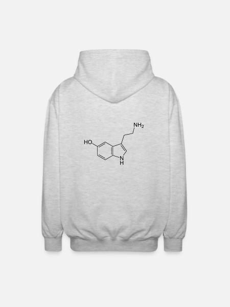 sérotonine - Veste à capuche unisexe - gris clair chiné