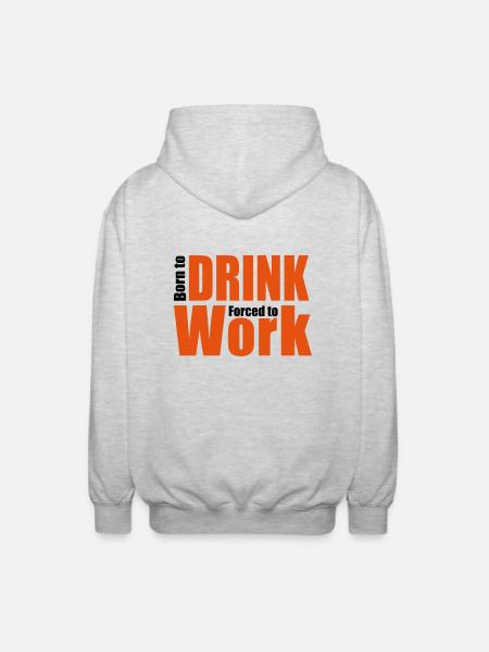 alcohol - Unisex Hooded Jacket - light heather grey