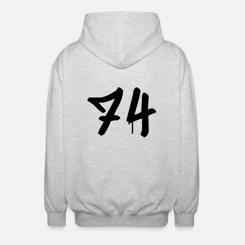 Graffiti: 74 - Veste à capuche unisexe - gris clair chiné