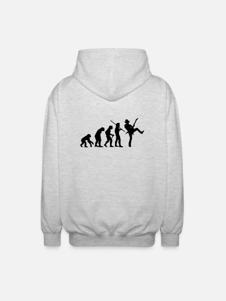 Evolution Cowboy Rocker - Unisex Hooded Jacket - light heather grey