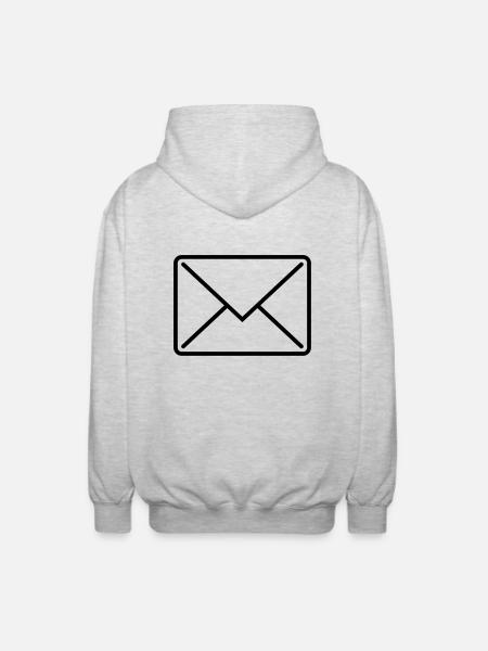 briefumschlag_icon1 - Unisex Hooded Jacket - light heather grey