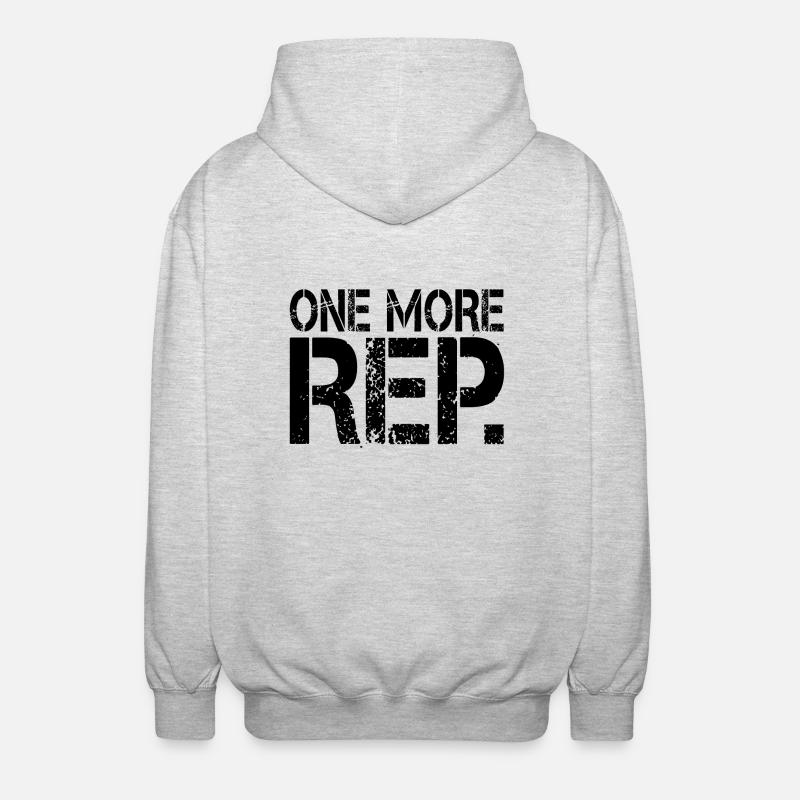 One More Rep - Unisex Kapuzenjacke - Hellgrau meliert