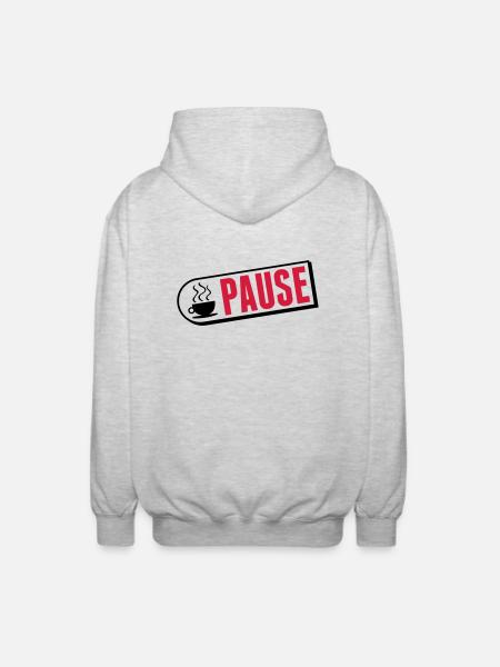 kaffee_pause_tm2 - Veste à capuche unisexe - gris clair chiné