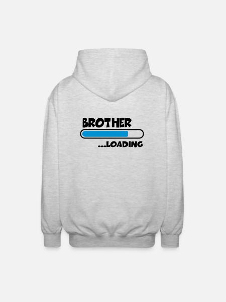 Brother loading - Unisex Hooded Jacket - light heather grey