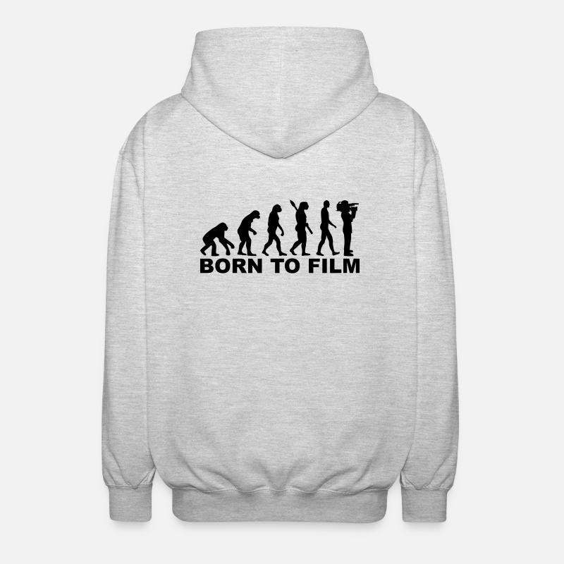 Evolution Movie - Veste à capuche unisexe - gris clair chiné