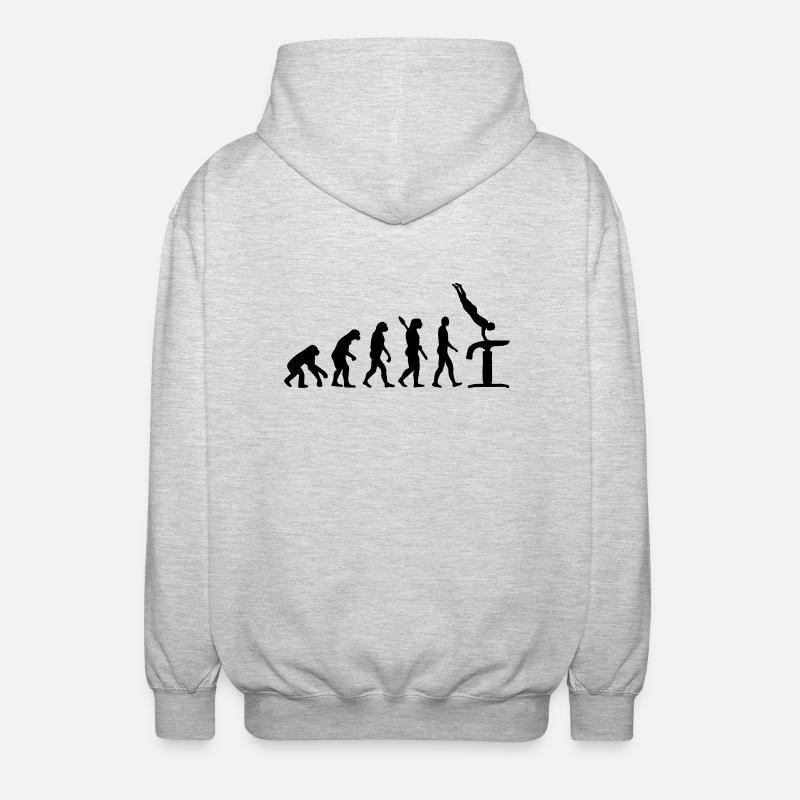 Evolution Gymnastics - Unisex Hooded Jacket - light heather grey