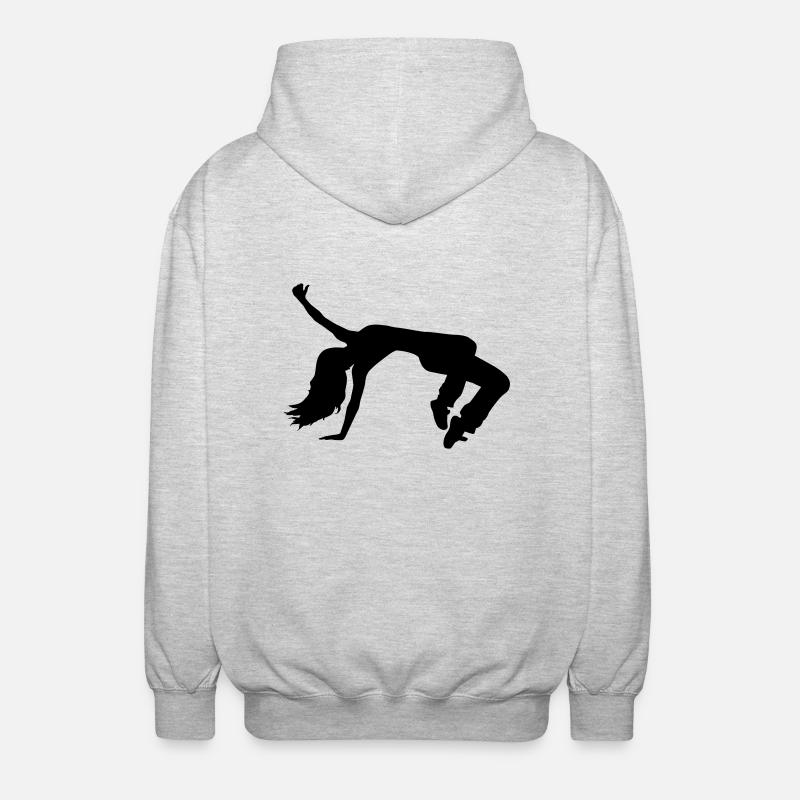 Breakdance - Unisex Kapuzenjacke - Hellgrau meliert