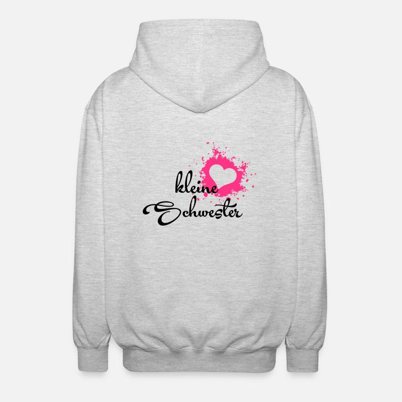 Kleine Schwester - Unisex Kapuzenjacke - Hellgrau meliert