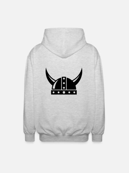 Viking Helmet - Unisex Hooded Jacket - light heather grey