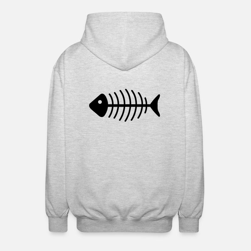 fischgrete - Unisex Kapuzenjacke - Hellgrau meliert